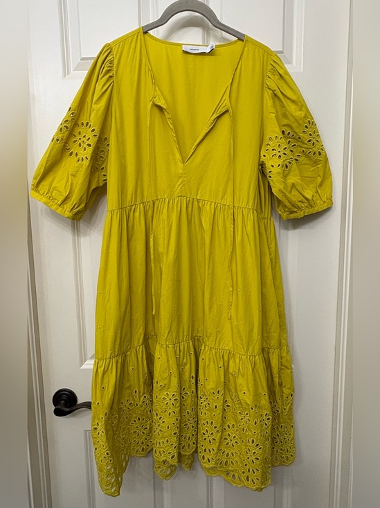 Coach Dresses & Skirts - Coach Broderie Anglaise Puff Sleeve Dress, size 10